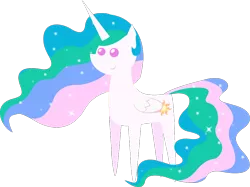 Size: 918x687 | Tagged: safe, artist:zacatron94, derpibooru import, edit, editor:slayerbvc, princess celestia, alicorn, pony, accessory-less edit, barehoof, female, image, mare, missing accessory, png, pointy ponies, simple background, solo, transparent background