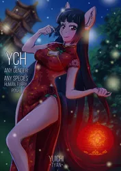 Size: 1240x1754 | Tagged: safe, artist:yuichi-tyan, derpibooru import, oc, anthro, auction, auction open, beautiful, commission, cute, digital art, female, illustration, image, jpeg, sale, sketch, solo, ych example, ych sketch, your character here