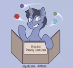 Size: 2314x2147 | Tagged: safe, artist:wild-thunder06, derpibooru import, oc, oc:mysterious science, pony, unicorn, d20, dice, dungeon master, horn, image, male, png, roleplaying, roleplaying is magic, stallion, unicorn oc