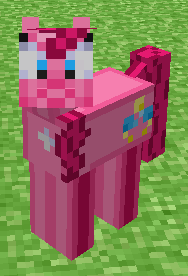 Size: 188x276 | Tagged: safe, artist:sonicthedashie, derpibooru import, pinkie pie, earth pony, pony, cute, image, minecraft, png, solo