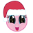 Size: 48x48 | Tagged: safe, derpibooru import, pinkie pie, the ticket master, christmas, emoticon, excited, happy, hat, holiday, image, mlpforums, open mouth, picture for breezies, png, santa hat, solo, starry eyes, wingding eyes