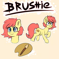 Size: 4500x4500 | Tagged: safe, artist:yelowcrom, derpibooru import, oc, oc:brushie, unofficial characters only, earth pony, pony, female, image, mare, png, reference sheet, simple background