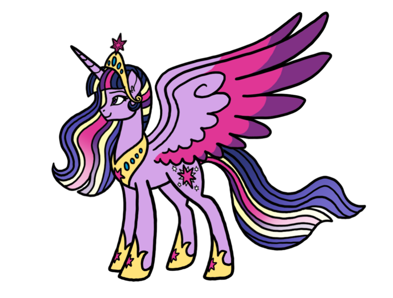 Size: 1184x897 | Tagged: safe, artist:melspyrose, derpibooru import, princess twilight 2.0, twilight sparkle, twilight sparkle (alicorn), alicorn, pony, the last problem, big crown thingy, colored wings, element of magic, female, image, jewelry, mare, multicolored hair, multicolored wings, older, older twilight, png, regalia, series finale, simple background, solo, transparent background, vector, wings
