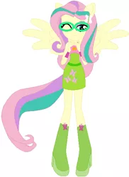 Size: 418x573 | Tagged: safe, artist:selenaede, artist:user15432, derpibooru import, fluttershy, human, equestria girls, base used, boots, clothes, dress, element of kindness, green dress, green shoes, high heel boots, high heels, image, mask, multicolored hair, pegasus wings, png, ponied up, rainbow hair, rainbow power, rainbow power-ified, shoes, superhero, superhero costume, wings