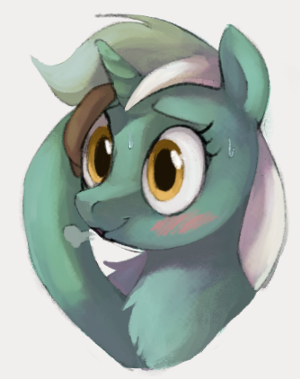 Size: 334x422 | Tagged: safe, artist:dotkwa, derpibooru import, lyra heartstrings, pony, unicorn, blushing, bust, female, image, mare, png, reaction image, simple background, solo, sweat, sweating towel guy, white background