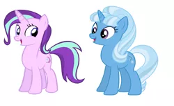 Size: 1036x633 | Tagged: safe, artist:rachelj07, derpibooru import, starlight glimmer, trixie, hairstyle swap, image, png