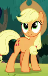 Size: 624x970 | Tagged: safe, derpibooru import, edit, edited screencap, screencap, applejack, earth pony, pony, non-compete clause, applejack's hat, cowboy hat, cropped, cute, female, hat, image, jackabetes, png, standing