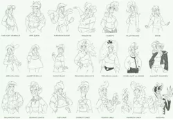 Size: 8550x5962 | Tagged: safe, artist:catstuxedo, derpibooru import, apple bloom, applejack, big macintosh, carrot cake, cup cake, discord, fluttershy, granny smith, pinkie pie, pound cake, princess celestia, princess luna, pumpkin cake, rainbow dash, rarity, scootaloo, spike, starlight glimmer, sunset shimmer, sweetie belle, twilight sparkle, human, horn, horned humanization, humanized, image, jpeg, monochrome, older, older pound cake, older pumpkin cake, winged humanization, wings