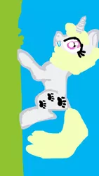 Size: 540x960 | Tagged: safe, artist:pawstheartest, derpibooru import, oc, unofficial characters only, pony, unicorn, 1000 hours in ms paint, female, horn, image, mare, paw prints, png, sideways image, solo, unicorn oc