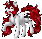 Size: 140x130 | Tagged: safe, artist:silentwolf-oficial, derpibooru import, oc, unofficial characters only, pony, unicorn, :p, colored hooves, horn, image, one eye closed, open mouth, pixel art, png, simple background, solo, tongue out, transparent background, unicorn oc, wink