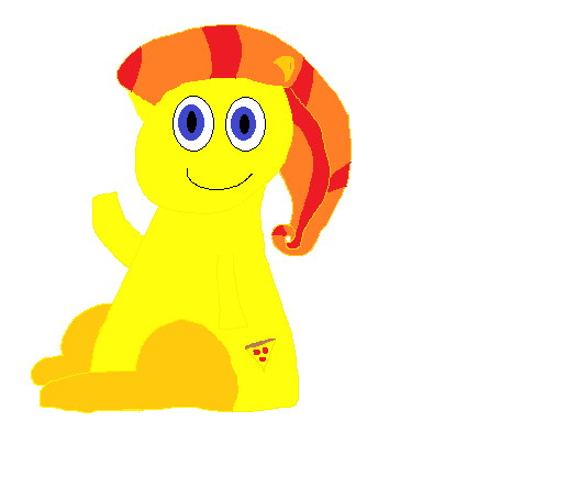 Size: 516x434 | Tagged: safe, artist:thegamerpainter, derpibooru import, oc, oc:pizzaslice, pony, 1000 hours in ms paint, beta, beta drawing, image, png, sitting, solo