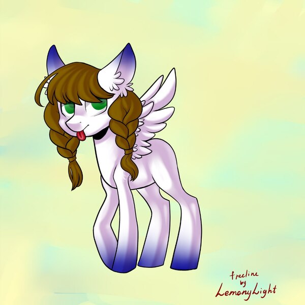 Size: 1024x1024 | Tagged: safe, derpibooru import, oc, unofficial characters only, pegasus, pony, :p, abstract background, base used, braid, ear fluff, image, jpeg, pegasus oc, signature, solo, tongue out, wings