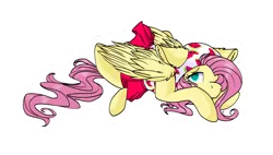 Size: 1024x583 | Tagged: safe, artist:different15, derpibooru import, fluttershy, pegasus, pony, clothes, cute, dress, ear fluff, female, floppy ears, folded wings, hoodie, image, looking at you, looking up, lying down, mare, outline, png, prone, shyabetes, simple background, solo, three quarter view, transparent background, white outline, wings