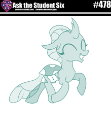 Size: 800x914 | Tagged: safe, artist:sintakhra, derpibooru import, ocellus, changedling, changeling, tumblr:studentsix, animated, counting, cute, diaocelles, excited, eyes closed, female, gif, grin, image, post-it, prancing, smiling, solo