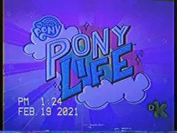 Size: 640x480 | Tagged: safe, derpibooru import, screencap, my little pony: pony life, discovery kids, discovery kids logo, image, jpeg, logo, my little pony logo, photo, picture of a screen, vhs