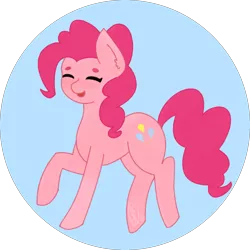 Size: 3406x3406 | Tagged: safe, artist:embermare, artist:emberstoneeqf, derpibooru import, pinkie pie, earth pony, pony, cute, diapinkes, happy, image, png, simple background, smiling, solo