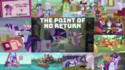 Size: 1968x1109 | Tagged: safe, derpibooru import, edit, edited screencap, editor:quoterific, screencap, chelsea porcelain, derpy hooves, dusty pages, first folio, gallus, moondancer, polo play, silverstream, smolder, spike, twilight sparkle, twilight sparkle (alicorn), alicorn, dragon, gryphon, hippogriff, pony, the point of no return, bag, boat, book, butt, dragoness, duo, eyes closed, female, flying, glowing horn, horn, image, las pegasus resident, library, library card, license, lifejacket, magic, magic aura, male, open mouth, pier, png, running, saddle bag, school of friendship, seaward shoals, shocked, sitting, the tasty treat, trio, twibutt, water, winged spike