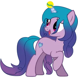 Size: 7600x7600 | Tagged: safe, artist:laszlvfx, artist:pegasski, derpibooru import, edit, vector edit, izzy moonbow, pony, unicorn, absurd resolution, ball, base used, cute, female, g5, g5 to g4, happy, high res, horn, horn guard, horn impalement, hornball, image, izzy's tennis ball, izzybetes, mare, png, simple background, smiling, solo, tennis ball, transparent background, vector