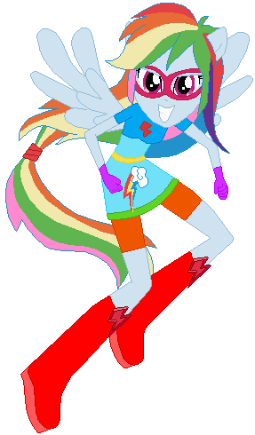 Size: 287x490 | Tagged: safe, artist:selenaede, artist:user15432, derpibooru import, rainbow dash, human, equestria girls, base used, blue dress, boots, clothes, dress, element of loyalty, gloves, high heel boots, high heels, image, mask, multicolored hair, pegasus wings, png, ponied up, rainbow dress, rainbow hair, rainbow power, rainbow power-ified, red shoes, shoes, superhero, superhero costume, wings