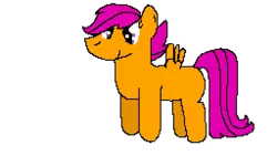Size: 1024x576 | Tagged: safe, artist:mario64, derpibooru import, scootaloo, pegasus, pony, cute, cutealoo, female, filly, image, pixel art, png, simple background, solo, transparent background