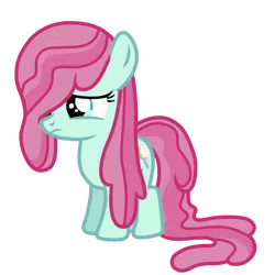 Size: 768x768 | Tagged: safe, artist:superiorwarrior, derpibooru import, bubblegum brush, earth pony, pony, crusaders of the lost mark, brush, cutie mark, female, filly, frown, image, long hair, long mane, long tail, png, sad, simple background, transparent background, vector, worried