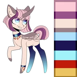 Size: 3000x3000 | Tagged: safe, artist:helemaranth, derpibooru import, oc, unofficial characters only, pony, unicorn, choker, clothes, colored hooves, grin, horn, image, looking back, png, raised hoof, reference sheet, simple background, smiling, socks, solo, transparent background, unicorn oc