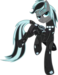 Size: 1105x1431 | Tagged: safe, artist:lincolnbrewsterfan, artist:ma3a, derpibooru import, oc, oc:tron, unofficial characters only, earth pony, pony, derpibooru community collaboration, .svg available, 2021 community collab, armor, base used, circuitry, cloud, collaboration, cyberpunk, derpibooru exclusive, determined smile, digital, dock, glow, glowing hair, identity disk, image, light cycle baton, lights, looking at you, male, neon, png, retrofuturism, simple background, smiling, smiling at you, solo, stallion, transparent background, tron, tron legacy, vector