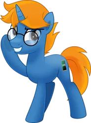 Size: 887x1200 | Tagged: safe, artist:jhayarr23, derpibooru import, oc, oc:jack chestnut, unofficial characters only, pony, unicorn, derpibooru community collaboration, 2021 community collab, glasses, image, male, png, simple background, solo, stallion, transparent background, vector
