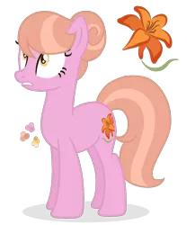 Size: 1000x1150 | Tagged: safe, artist:magicuniclaws, derpibooru import, oc, earth pony, pony, female, image, magical lesbian spawn, mare, offspring, parent:lily, parent:lily valley, parent:suri polomare, png, simple background, solo, transparent background