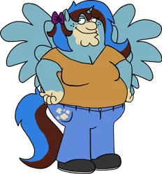 Size: 3451x3718 | Tagged: safe, artist:heartsy-artsy-pony, derpibooru import, oc, oc:heartistry, anthro, commission, commissioner:reversalmushroom, family guy, funny, image, meme, nightmare fuel, peter griffin, png