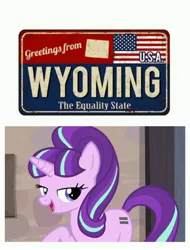 Size: 3106x4096 | Tagged: safe, derpibooru import, starlight glimmer, the cutie map, equality, happy, image, jpeg, s5 starlight, wyoming