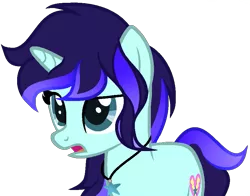 Size: 875x685 | Tagged: safe, artist:aquabright0219, derpibooru import, oc, oc:aqua bright, unofficial characters only, pony, unicorn, female, horn, image, jewelry, mare, necklace, open mouth, png, simple background, solo, transparent background, unicorn oc