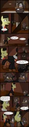 Size: 1280x5401 | Tagged: safe, artist:mr100dragon100, derpibooru import, comic:new beginnings and new friends, adam (frankenstein monster), comic, dark forest au's dr. jekyll and mr. hyde, hungry, image, png, scared, sitting, stomach growl, stomach noise