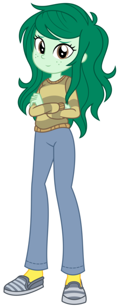 Size: 1628x4184 | Tagged: safe, artist:sketchmcreations, derpibooru import, wallflower blush, equestria girls, clothes, commission, crossed arms, cute, female, flowerbetes, image, looking at you, png, simple background, smiling, socks, transparent background, vector