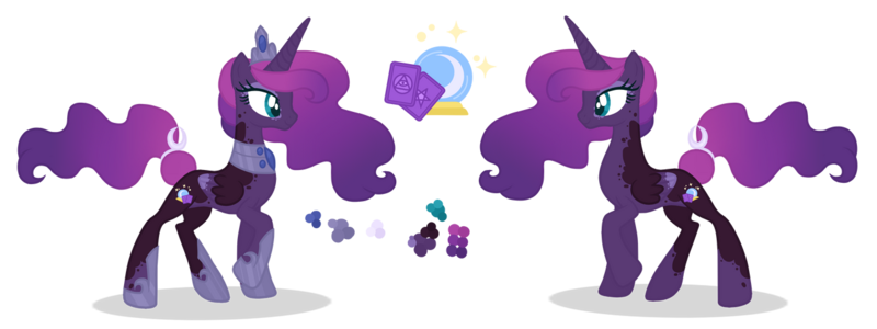 Size: 1280x480 | Tagged: safe, artist:magicuniclaws, derpibooru import, oc, oc:pythia, alicorn, pony, female, image, magical lesbian spawn, mare, offspring, parent:princess luna, parent:tempest shadow, parents:tempestluna, png, simple background, solo, transparent background