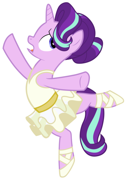 Size: 7000x10000 | Tagged: safe, artist:tardifice, derpibooru import, starlight glimmer, pony, a royal problem, absurd resolution, clothes, glimmerina, image, png, simple background, solo, transparent background, tutu, vector