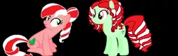 Size: 978x308 | Tagged: safe, artist:captainsnarkyninja, derpibooru import, oc, oc:mint, oc:peppermint, earth pony, duo, duo female, earth pony oc, female, image, png, siblings, sisters