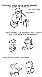 Size: 900x1625 | Tagged: safe, artist:velgarn, derpibooru import, oc, oc:geräuchert, oc:scrap, earth pony, gryphon, orc, pony, armor, black and white, comic, cowl, dungeon master, fantasy, funny, fur cowl, game master, game session, grayscale, image, male, monochrome, pen and paper rpg, png, roleplaying, screen, seeds of harmony, simple background, white background