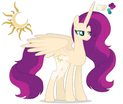 Size: 1800x1528 | Tagged: safe, artist:magicuniclaws, derpibooru import, oc, alicorn, pony, female, image, magical lesbian spawn, mare, offspring, parent:princess luna, parent:sunset shimmer, parents:lunashimmer, png, simple background, solo, transparent background