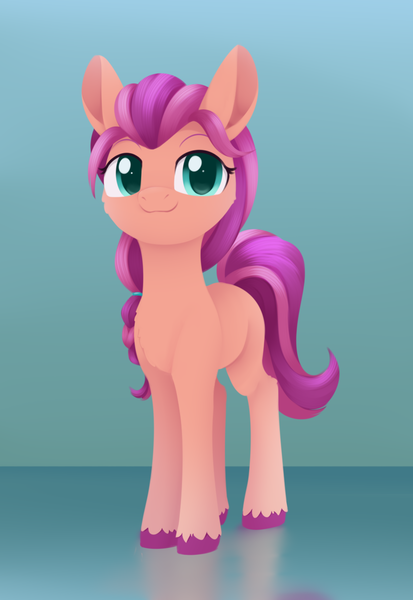 Size: 894x1299 | Tagged: safe, artist:dusthiel, derpibooru import, sunny starscout, earth pony, pony, cute, female, g5, image, looking at you, mare, png, smiling, solo, sunnybetes, unshorn fetlocks