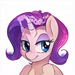 Size: 1024x1024 | Tagged: safe, artist:thisponydoesnotexist, derpibooru import, machine learning generated, pony, unicorn, artificial intelligence, image, jpeg, neural network, not rarity, smiling, smug