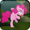 Size: 100x100 | Tagged: safe, artist:kero444, derpibooru import, pinkie pie, earth pony, pony, bridle gossip, animated, bipedal, everfree forest, gif, gif for breezies, image, picture for breezies, poison joke, solo, spitty pie, tongue out