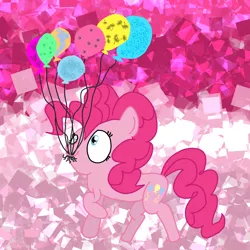 Size: 1080x1080 | Tagged: safe, artist:crossovercartoons, derpibooru import, pinkie pie, earth pony, balloon, cute, image, pinkiepieday, png