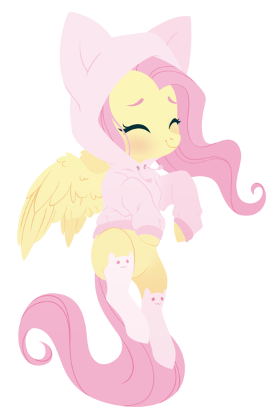 Size: 2678x4000 | Tagged: safe, artist:belka-sempai, derpibooru import, fluttershy, pegasus, pony, blushing, cat ears, cat hoodie, clothes, cute, dawwww, eyes closed, female, fluttercat, high res, hoodie, image, mare, png, shyabetes, simple background, smiling, socks, solo, spread wings, three quarter view, transparent background, weapons-grade cute, white socks, wings