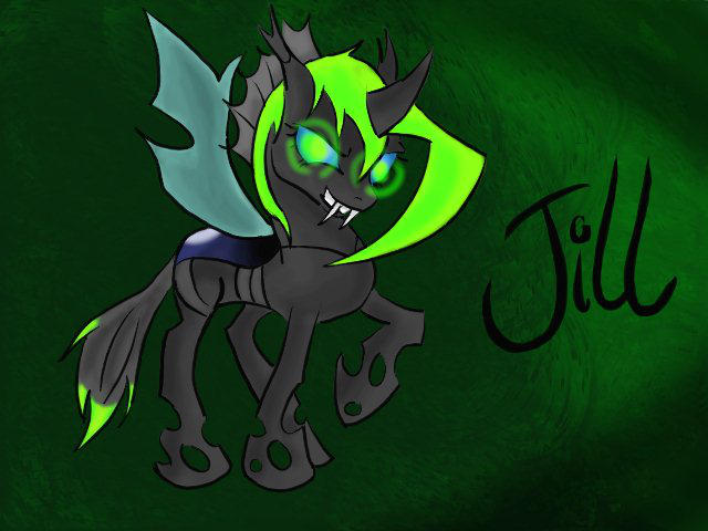 Size: 640x480 | Tagged: safe, artist:stepzzi, derpibooru import, oc, oc:jill, unofficial characters only, changeling, changeling oc, female, green changeling, image, jpeg, solo