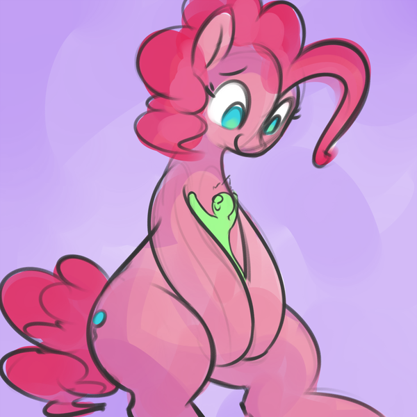 Size: 1100x1100 | Tagged: safe, artist:askcanadash, derpibooru import, pinkie pie, oc, oc:anon, pony, chubbie pie, chubby, comfy, cute, giant pony, hug, image, macro, plump, png, smiling