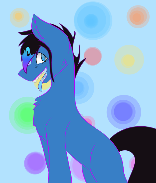 Size: 2010x2356 | Tagged: safe, artist:toptian, derpibooru import, oc, unofficial characters only, earth pony, pony, abstract background, chest fluff, earth pony oc, image, male, open mouth, png, solo, stallion, tongue out