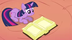 Size: 1920x1080 | Tagged: safe, derpibooru import, edit, edited screencap, editor:i-shooped-a-pwny, screencap, twilight sparkle, pony, unicorn, the return of harmony, book, exploitable meme, female, golden oaks library, image, jewelry, library, lying down, meme, png, prone, solo, template, twilights book meme, unicorn twilight