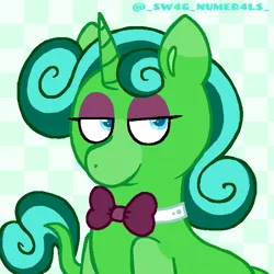 Size: 720x720 | Tagged: safe, artist:sw4g-numer4ls, derpibooru import, ponified, pony, unicorn, battle for dream island, bfdi, bowtie, collar, crossover, image, png, the power of two, tpot, two (tpot)