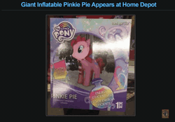 Size: 750x521 | Tagged: safe, derpibooru import, edit, edited screencap, screencap, derpy hooves, pinkie pie, equestria daily, the one where pinkie pie knows, animated, drama, facehoof, family guy, gif, home depot, hotline bling, image, loop, meme, merchandise, wacky waving inflatable tube pony